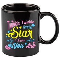 Twinkle Twinkle Little Star Only I Know What You Are Gender 11oz C Handle Ceramic Mug