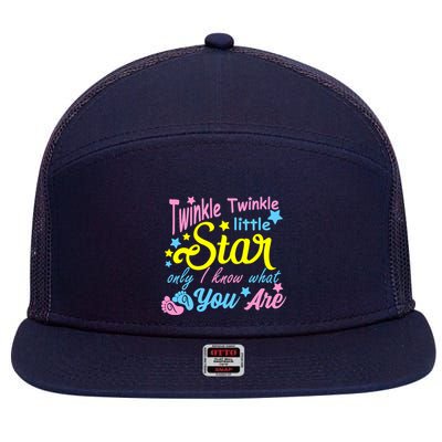 Twinkle Twinkle Little Star Only I Know What You Are Gender 7 Panel Mesh Trucker Snapback Hat