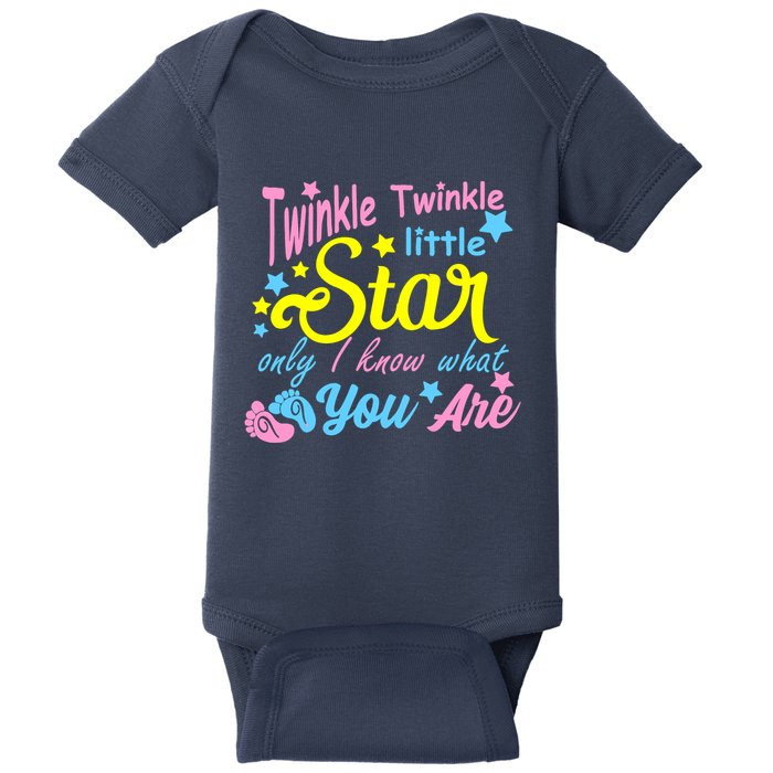 Twinkle Twinkle Little Star Only I Know What You Are Gender Baby Bodysuit