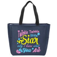 Twinkle Twinkle Little Star Only I Know What You Are Gender Zip Tote Bag