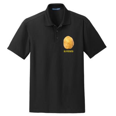 Funny Is Potato Dry Zone Grid Polo