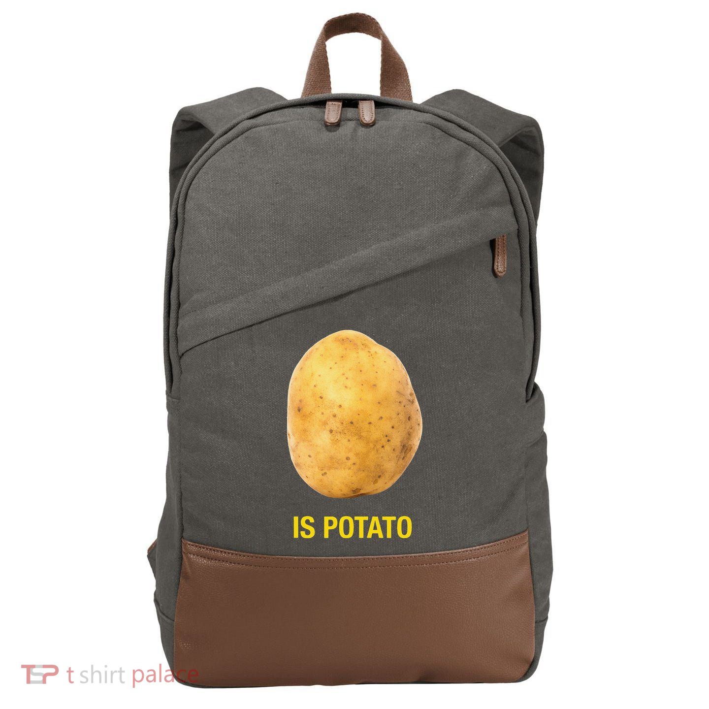 Funny Is Potato Cotton Canvas Backpack