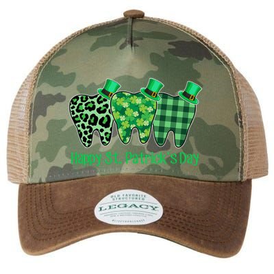 Three Tooth Leprechaun Hat Dentist Happy St Patrick's Day Gift Legacy Tie Dye Trucker Hat