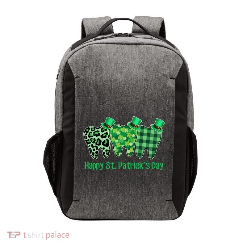 Three Tooth Leprechaun Hat Dentist Happy St Patrick's Day Gift Vector Backpack