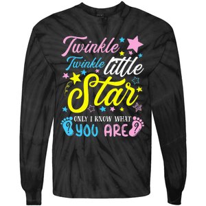 Twinkle Twinkle Little Star Funny Gender Keeper Reveal Party Tie-Dye Long Sleeve Shirt