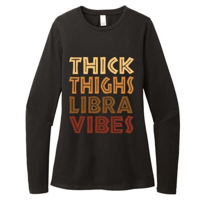 Thick Thighs Libra Vibes African American Black Zodiac Womens CVC Long Sleeve Shirt