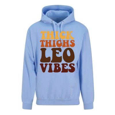 Thick Thighs Leo Vibes Zodiac Melanin Black Women Unisex Surf Hoodie