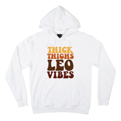 Thick Thighs Leo Vibes Zodiac Melanin Black Women Hoodie