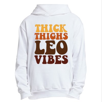 Thick Thighs Leo Vibes Zodiac Melanin Black Women Urban Pullover Hoodie