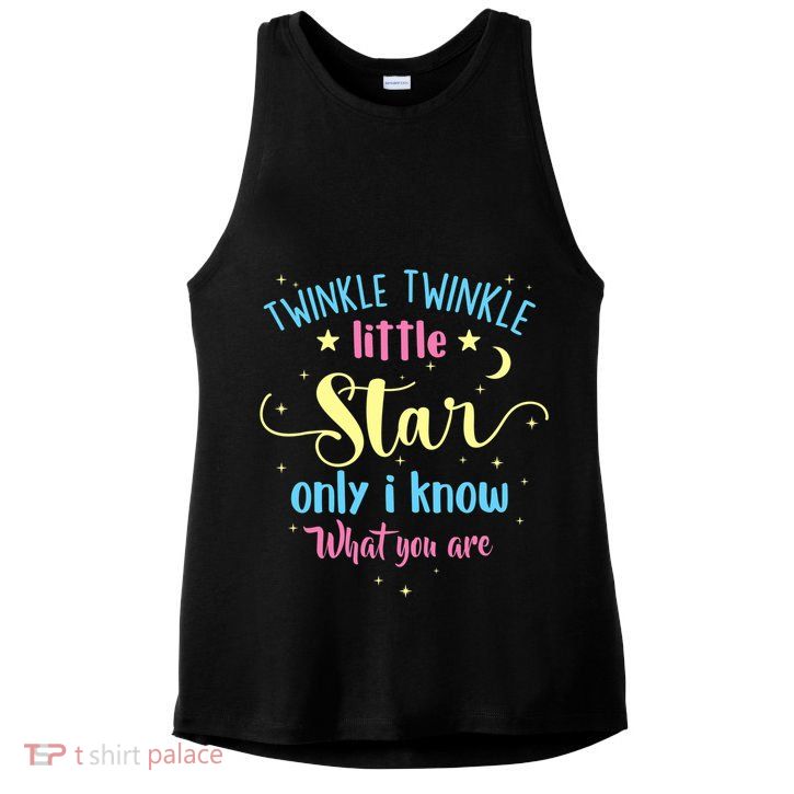 Twinkle Twinkle Little Star Gender Reveal Party Baby Shower Ladies PosiCharge Tri-Blend Wicking Tank