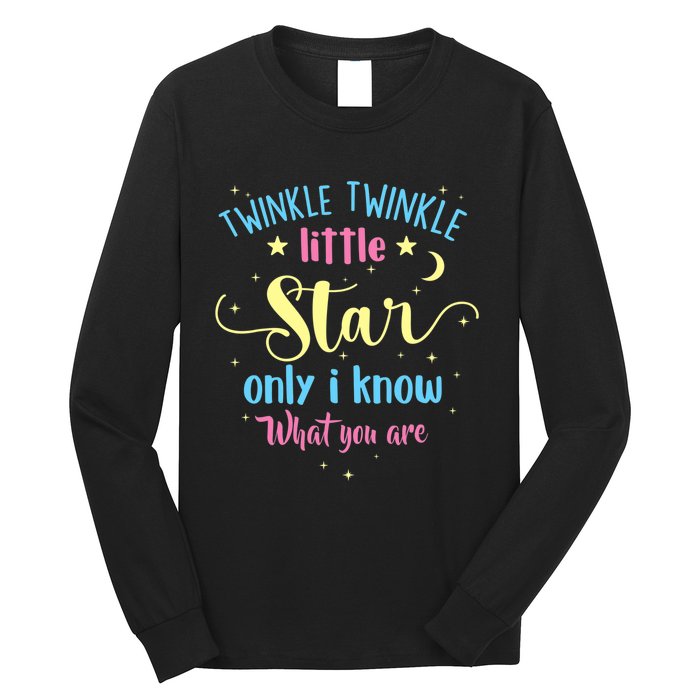 Twinkle Twinkle Little Star Gender Reveal Party Baby Shower Long Sleeve Shirt