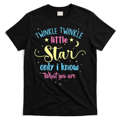 Twinkle Twinkle Little Star Gender Reveal Party Baby Shower T-Shirt
