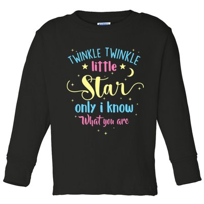 Twinkle Twinkle Little Star Gender Reveal Party Baby Shower Toddler Long Sleeve Shirt