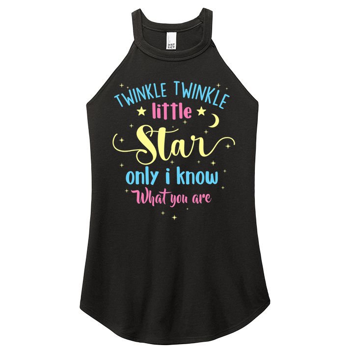 Twinkle Twinkle Little Star Gender Reveal Party Baby Shower Women's Perfect Tri Rocker Tank