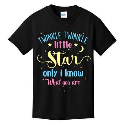 Twinkle Twinkle Little Star Gender Reveal Party Baby Shower Kids T-Shirt