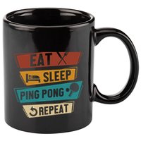 Table Tennis Lover Eat Sleep Ping Pong Repeat 11oz C Handle Ceramic Mug