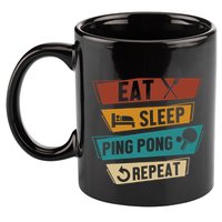 Table Tennis Lover Eat Sleep Ping Pong Repeat 11oz C Handle Ceramic Mug