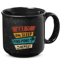 Table Tennis Lover Eat Sleep Ping Pong Repeat 15oz Campfire Ceramic Mug