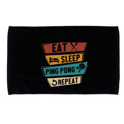 Table Tennis Lover Eat Sleep Ping Pong Repeat Microfiber Hand Towel