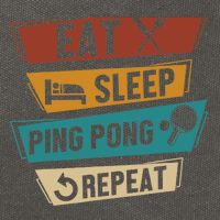 Table Tennis Lover Eat Sleep Ping Pong Repeat Cotton Canvas Backpack
