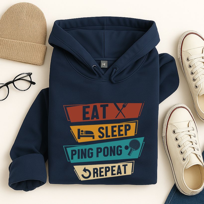 Table Tennis Lover Eat Sleep Ping Pong Repeat Hoodie