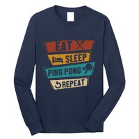 Table Tennis Lover Eat Sleep Ping Pong Repeat Long Sleeve Shirt