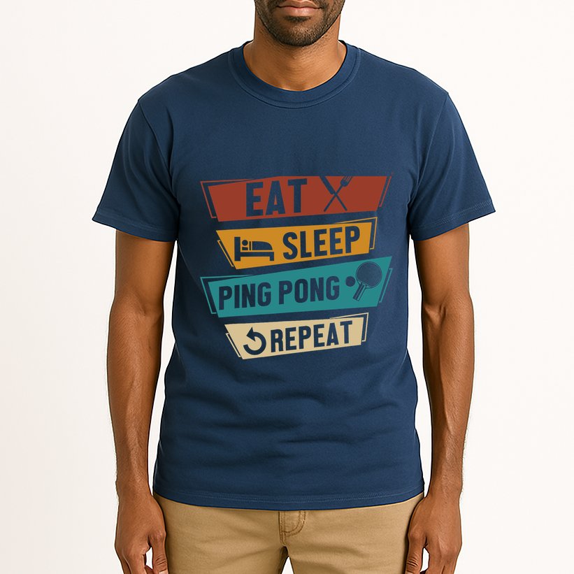 Table Tennis Lover Eat Sleep Ping Pong Repeat Tall T-Shirt