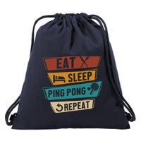 Table Tennis Lover Eat Sleep Ping Pong Repeat Drawstring Bag