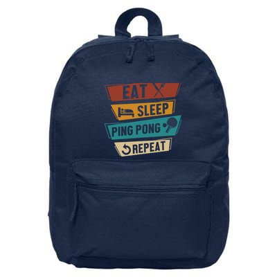 Table Tennis Lover Eat Sleep Ping Pong Repeat 16 in Basic Backpack