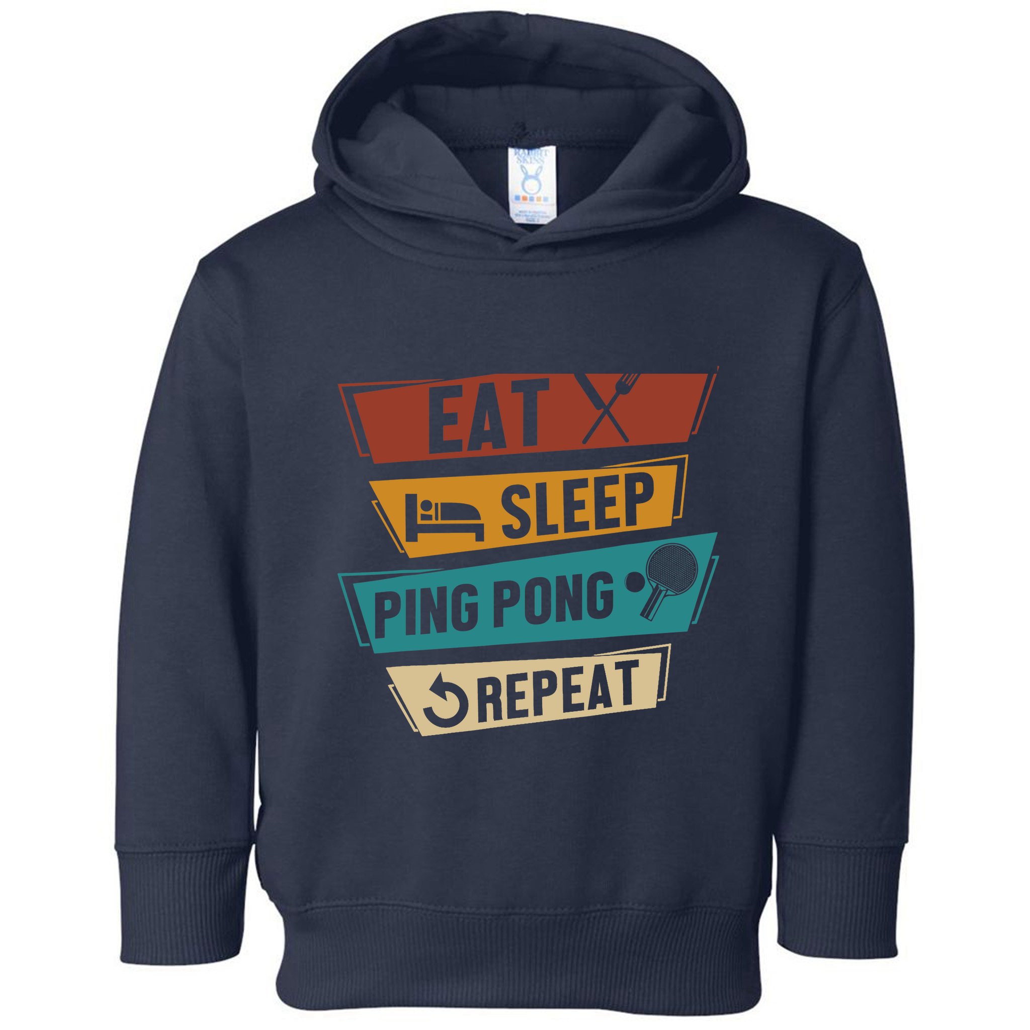 Table Tennis Lover Eat Sleep Ping Pong Repeat Toddler Hoodie