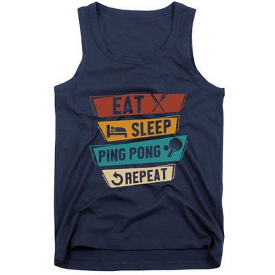 Table Tennis Lover Eat Sleep Ping Pong Repeat Tank Top