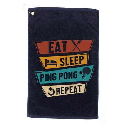 Table Tennis Lover Eat Sleep Ping Pong Repeat Golf Towel