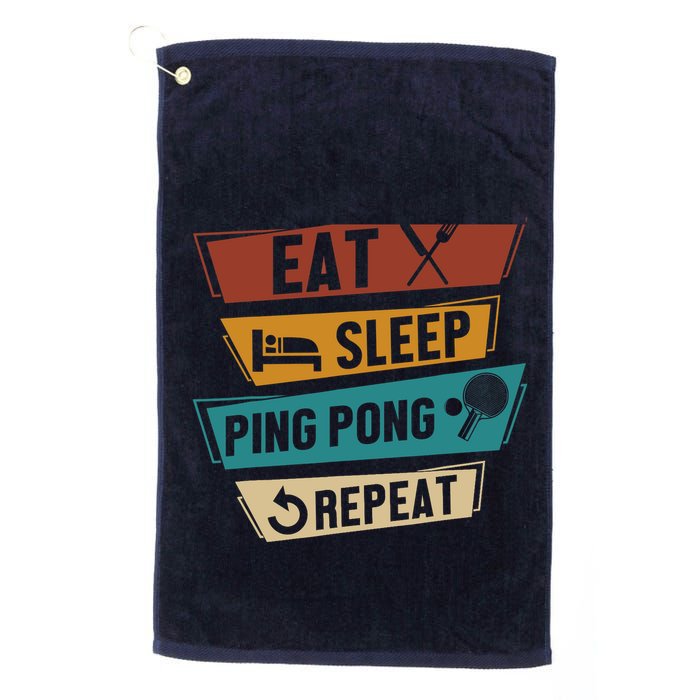 Table Tennis Lover Eat Sleep Ping Pong Repeat Golf Towel