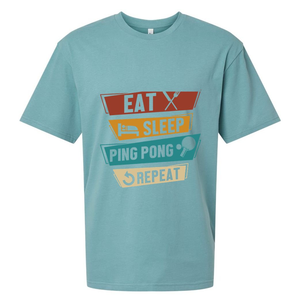 Table Tennis Lover Eat Sleep Ping Pong Repeat Sueded Cloud Jersey T-Shirt