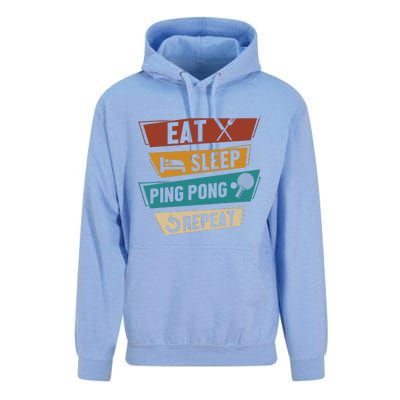 Table Tennis Lover Eat Sleep Ping Pong Repeat Unisex Surf Hoodie