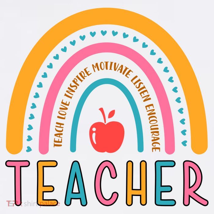 Teacher Teach Love Inspire Motivate Listen Encourage T-Shirt