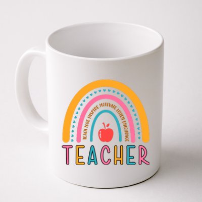 Teacher Teach Love Inspire Motivate Listen Encourage Coffee Mug