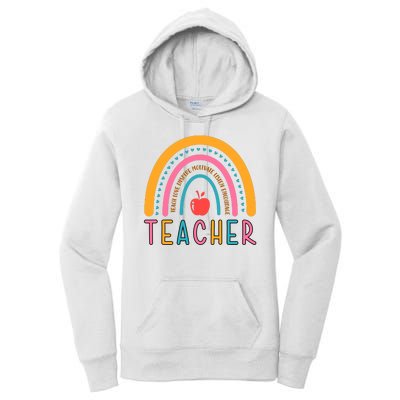 Teacher Teach Love Inspire Motivate Listen Encourage Women's Pullover Hoodie