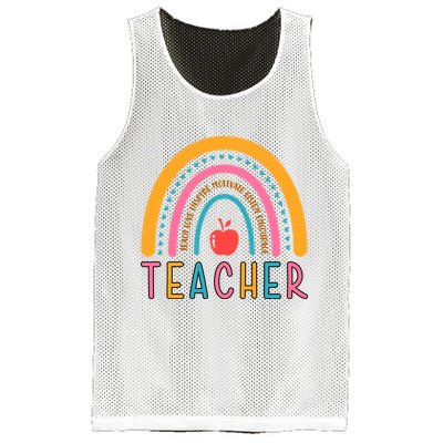 Teacher Teach Love Inspire Motivate Listen Encourage Mesh Reversible Basketball Jersey Tank
