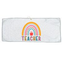 Teacher Teach Love Inspire Motivate Listen Encourage Large Microfiber Waffle Golf Towel