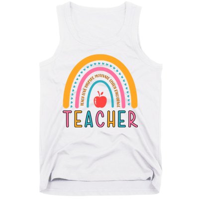 Teacher Teach Love Inspire Motivate Listen Encourage Tank Top
