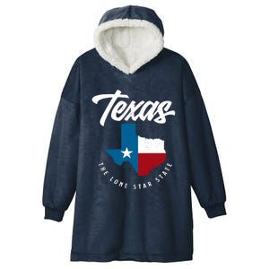 Texas The Lone Star State Gift Texas Map Cool Gift Hooded Wearable Blanket