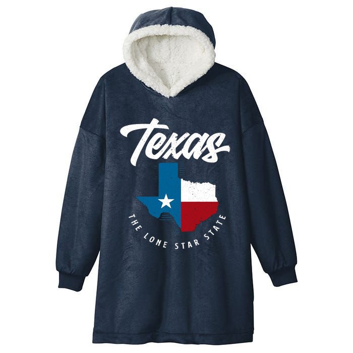 Texas The Lone Star State Gift Texas Map Cool Gift Hooded Wearable Blanket