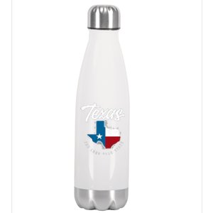 Texas The Lone Star State Gift Texas Map Cool Gift Stainless Steel Insulated Water Bottle