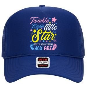 Twinkle Twinkle Little Star Funny Gender Keeper Reveal Party Gift High Crown Mesh Back Trucker Hat