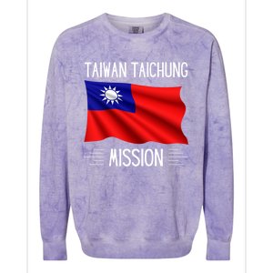 Taiwan Taichung Lds Mission Proud Mormon Missionary Cool Gift Colorblast Crewneck Sweatshirt