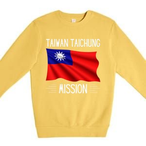 Taiwan Taichung Lds Mission Proud Mormon Missionary Cool Gift Premium Crewneck Sweatshirt