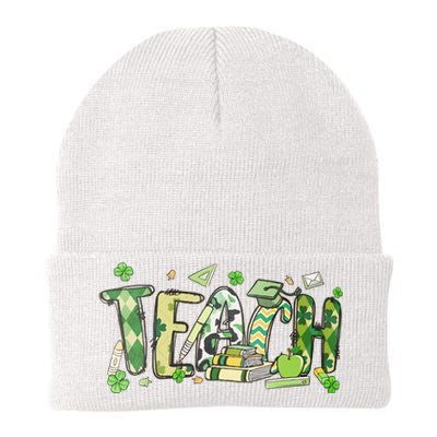 Teacher Teaching Life School Student Saint Patrick's Day Knit Cap Winter Beanie