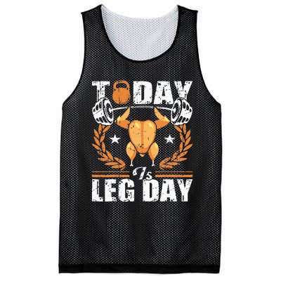 Thanksgiving Turkey Leg Day Workout Fun Mesh Reversible Basketball Jersey Tank