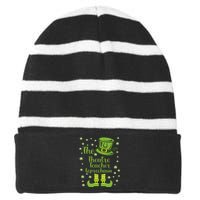 Theatre Teacher Leprechaun Group Matching St Patricks Day Striped Beanie with Solid Band